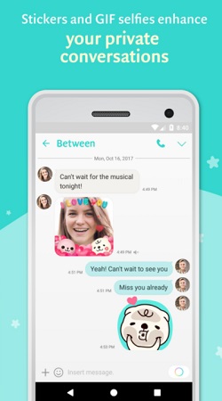 between app