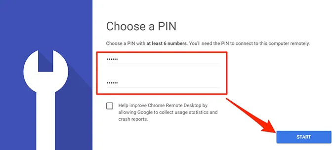 enter pin to connect another computer