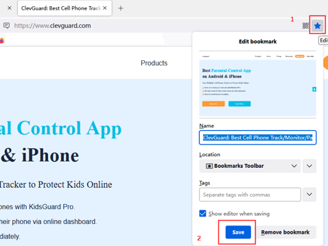 save bookmarks in firefox