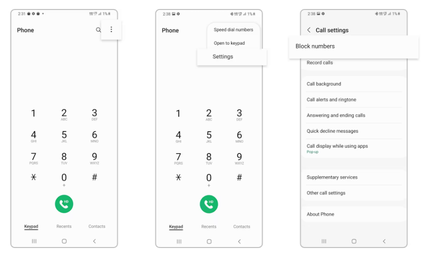 how to block spam calls on samsung