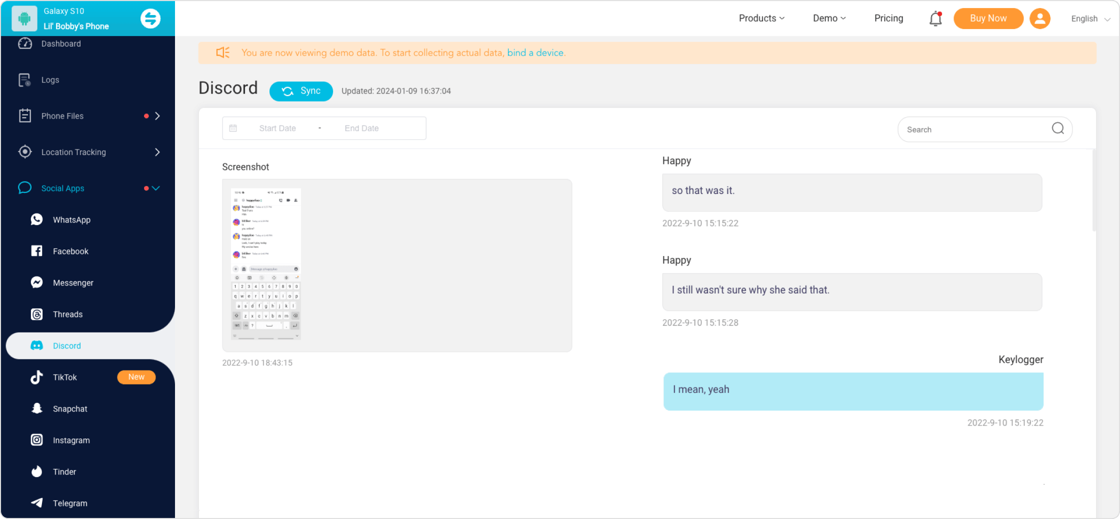 How to monitor discord activities in kidsguard pro