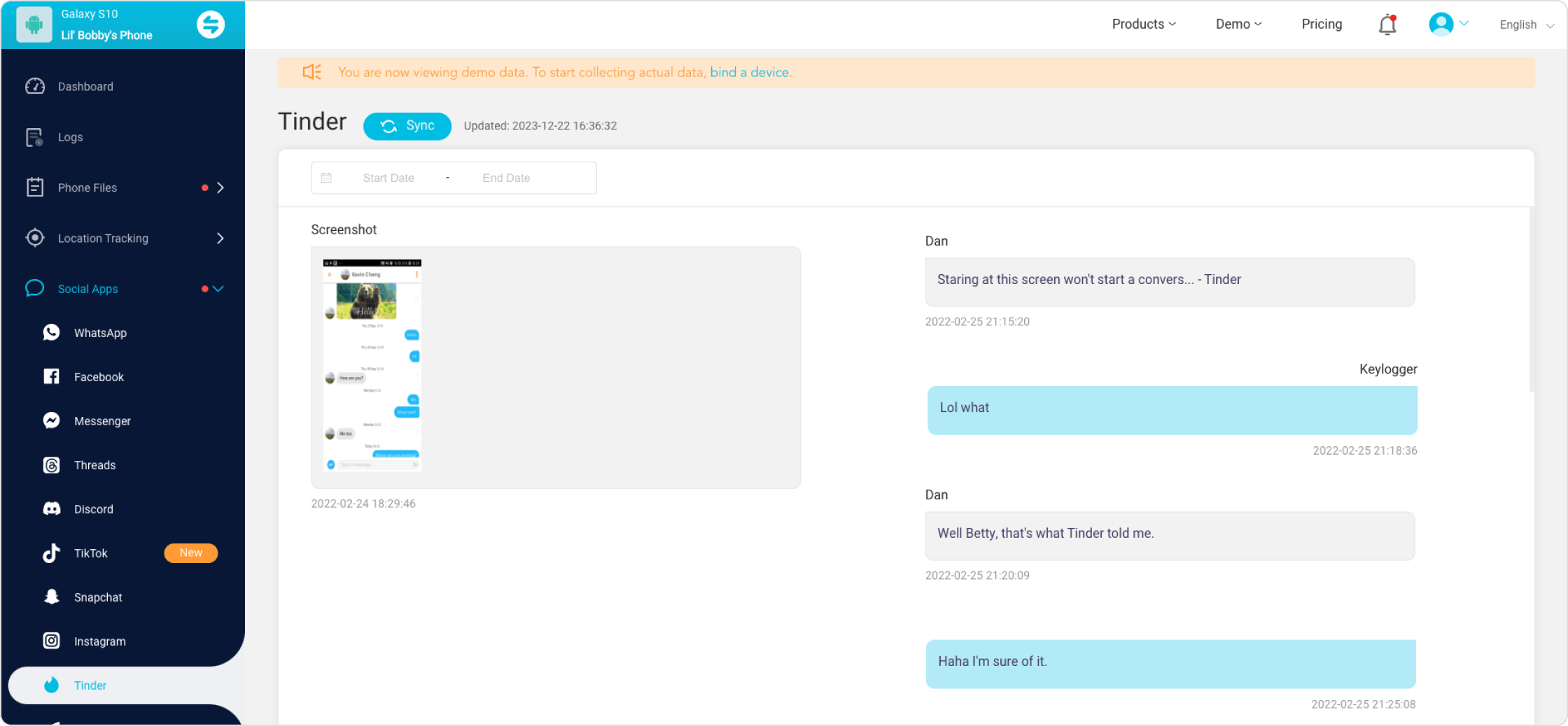 How to monitor tinder messages in kidsguard pro
