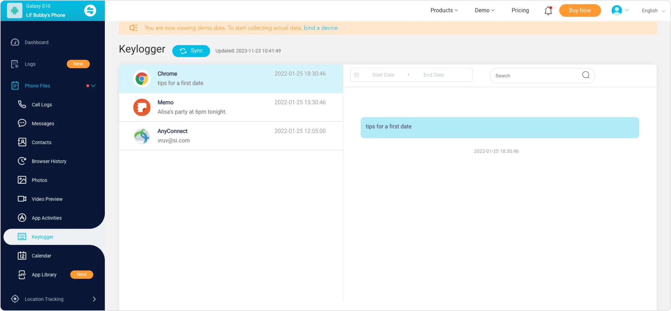 How to record keyboard activities in monivisor