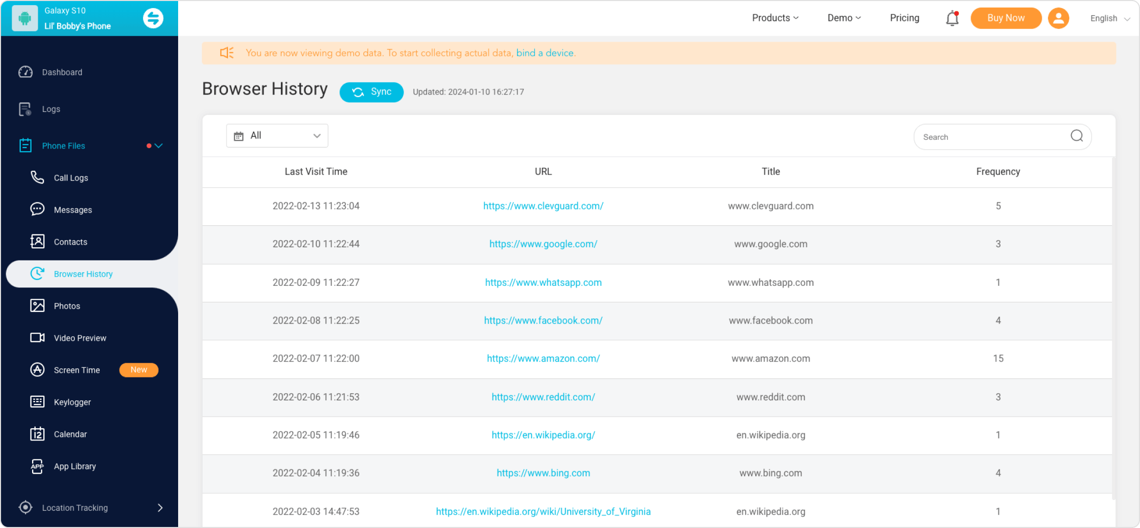 How to track browsing history secretly in monivisor